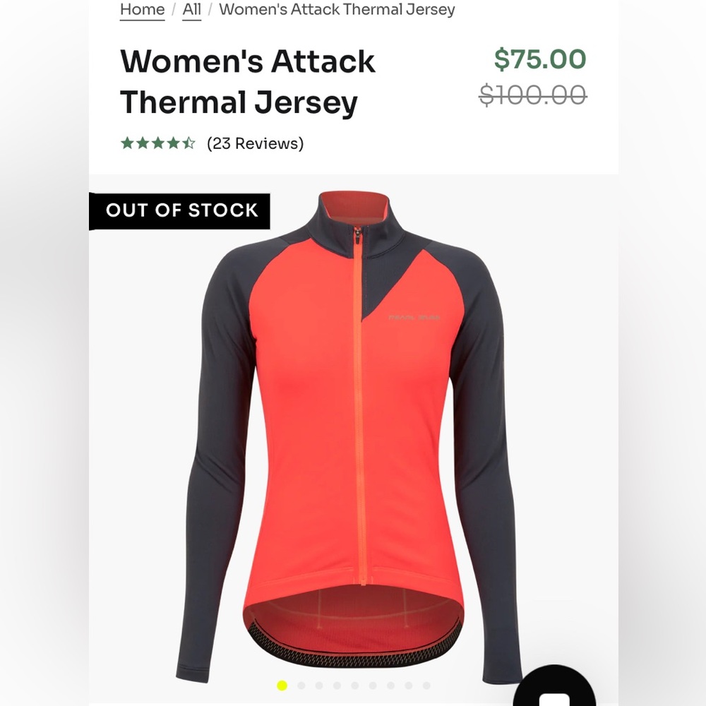 Women’s Pearl Izumi Attack Thermal Jersey